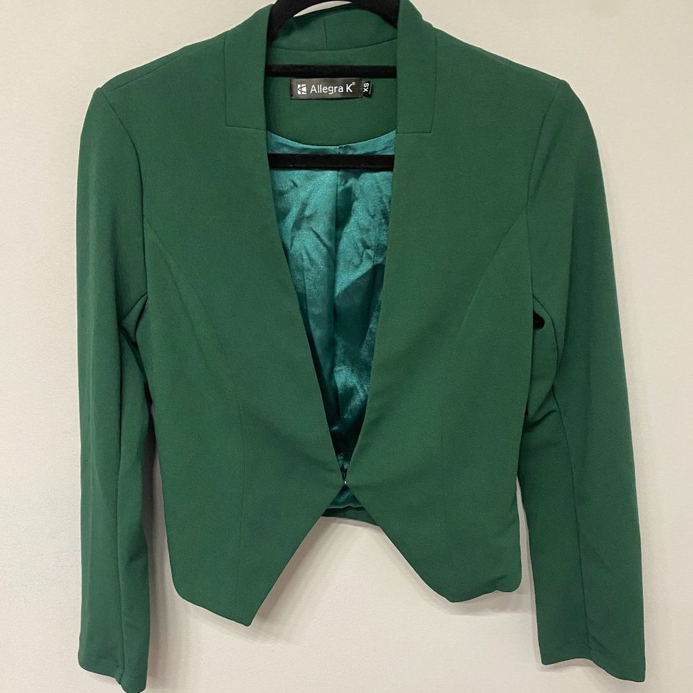 Womens Emerald Cropped Blazer